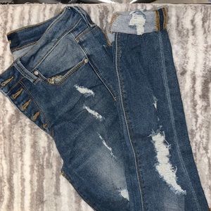 Distressed Indigo Rein jeans